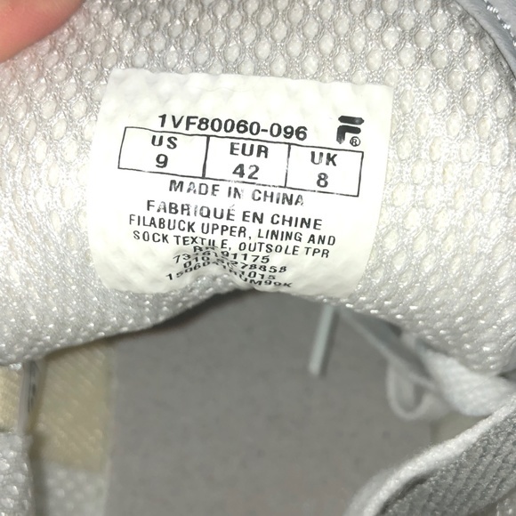 FILA High Top Gray Athletic Shoes Sneakers Size 9 - Picture 8 of 8